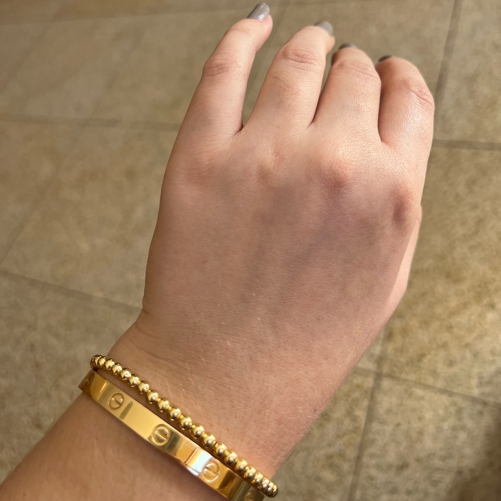 Gold beaded bracelet